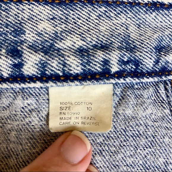 Vintage Jordache Acid Wash High Waist Denim Pencil Skirt - Picture 9 of 14